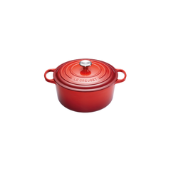 Le Creuset Round Casserole, Cerise, 20cm in Red