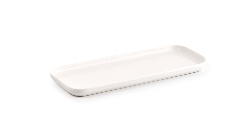 Davis Waddell Taste Loft Narrow Rectangular Platter in White