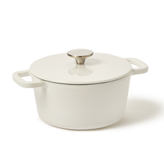 Capital Kitchen Element Cast Iron Casserole, White, 20cm, 2.4l in White