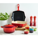 Le Creuset Round Casserole, Cerise, 20cm in Red