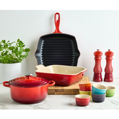 Le Creuset Round Casserole, Cerise, 20cm in Red