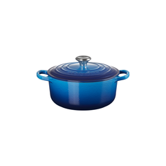 Le Creuset Signature Round Casserole, 20cm, Azure