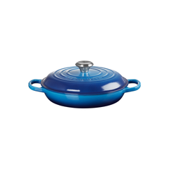 Le Creuset Signature Shallow Casserole, 26cm, Azure