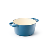Capital Kitchen Element Cast Iron Casserole, Blue, 20cm, 2.4l