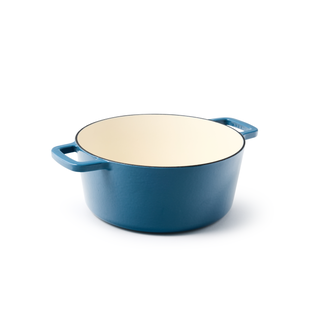 Capital Kitchen Element Cast Iron Casserole, Blue, 28cm, 6l