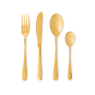 Stevens Aurelia Cutlery Set, 16-piece, Gold Tone