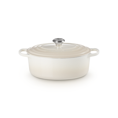Le Creuset Signature Round Casserole, 26cm, Meringue