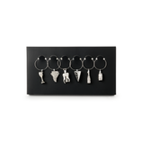 Stevens Social Club Wine Charms, Set Of 6, Silver