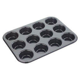 Thyme & Table 12 Cup Nonstick Muffin Pan with Silicone Baking Cups, Black  US