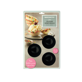 Soffritto Pro Bake Silicone Dome Mould, 8cm in Charcoal