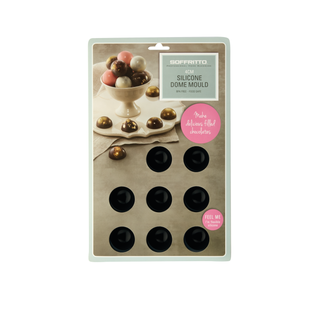 Soffritto Pro Bake Silicone Dome Mould, 4cm in Charcoal
