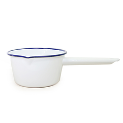 Falcon Enamelware Milk Saucepan, 14cm in White