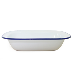Falcon Enamelware Pie Dish, Medium, 20cm in White