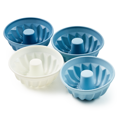 Capital Kitchen Bake Silicone Mini Bundt Mould, Set Of 4 in Blue