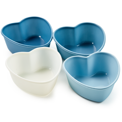 Capital Kitchen Bake Silicone Mini Heart Mould, Set Of 4 in Blue