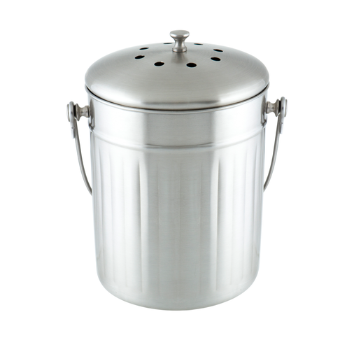 Davis & Waddell Stainless Steel Compost Bin, 5l