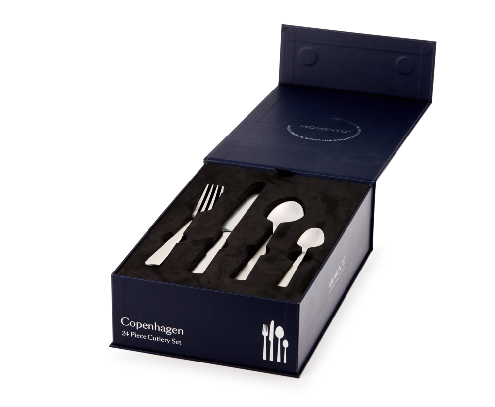 MartinALESSI 20c✖︎2 24c✖︎2 計4枚set Momento Munich Cutlery Set, 24 Piece | Stevens