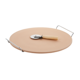 Stevens Brava Pizza Stone With Wheel Cutter, 38cm