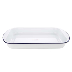 Falcon Enamelware Lasagne Dish, 46cm in White