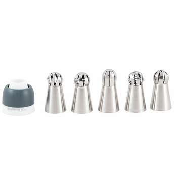Soffritto Ball Tip Piping Nozzles, 6 Piece