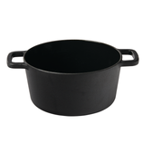 Capital Kitchen Element Cast Iron Casserole, Black, 24cm, 4l in Black