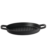 Capital Kitchen Element Cast Iron Grill Pan, Black, 28cm in Black