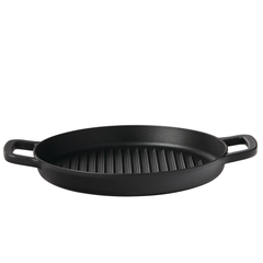 Capital Kitchen Element Cast Iron Grill Pan, Black, 28cm in Black