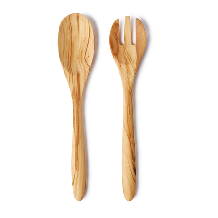 Momento Camden Olive Wood Salad Server Set