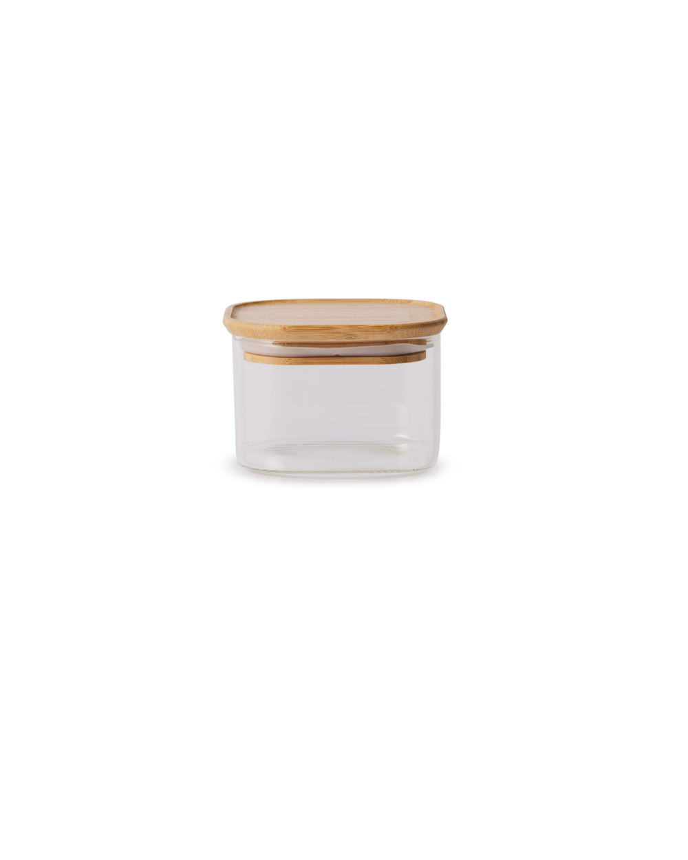 Capital Kitchen Pantry Square Glass Jar With Bamboo Lid, 500ml