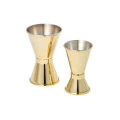 Stevens Social Club Bar Jigger Gold Set, Set Of 2
