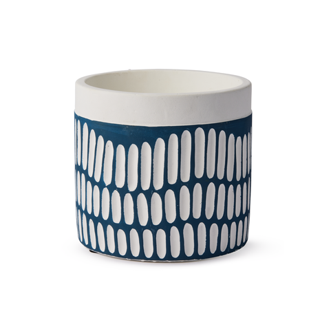 Stevens Graphic Citronella Candle, Blue, 13cm