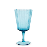 Stevens Crimp Wine Glass, 17cm, Blue in Blue