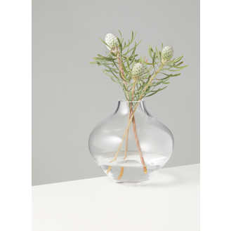 Amalfi Idah Vase, Clear Glass