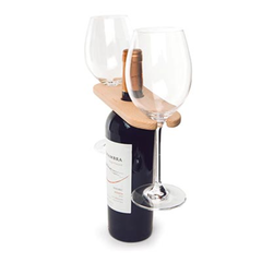 Kikkerland Impulse Wine Glass & Bottle Holder