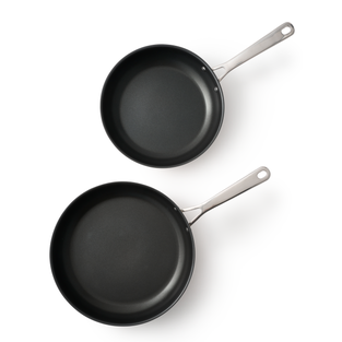 Stevens Titan Stainless Steel Non-stick 2 Piece Frypan, 24 &28cm