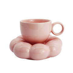 Sage And Cooper Lottie Mug & Saucer, Pink